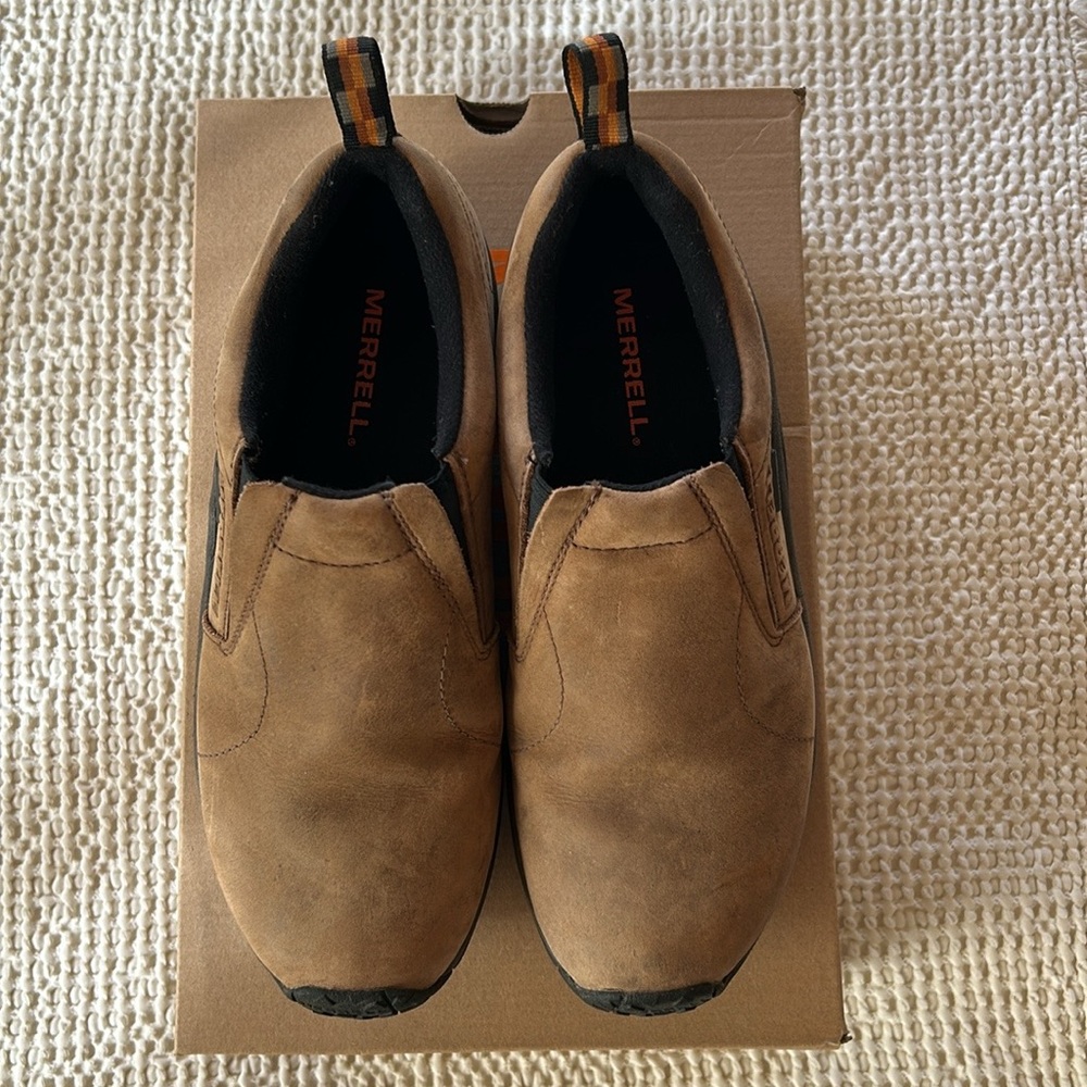 Mens Merrell Jungle Moc Nubuck Brown Waterproof 8